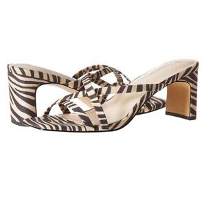 The Drop Women's Zebra Amelie Strappy Square Toe Heeled Sandal